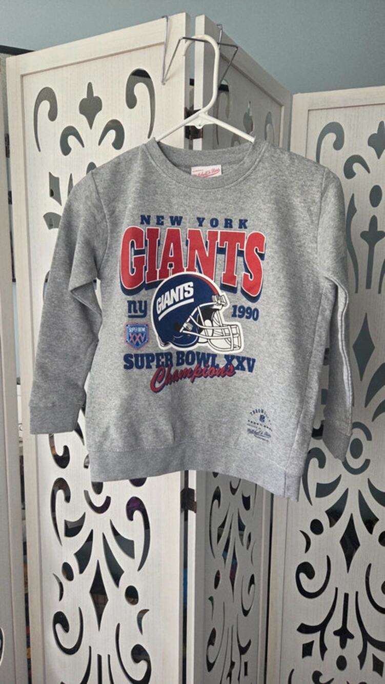 NY Giants Super Bowl XXV Champs NWT Sweatshirt Mitchell Ness Youth M
